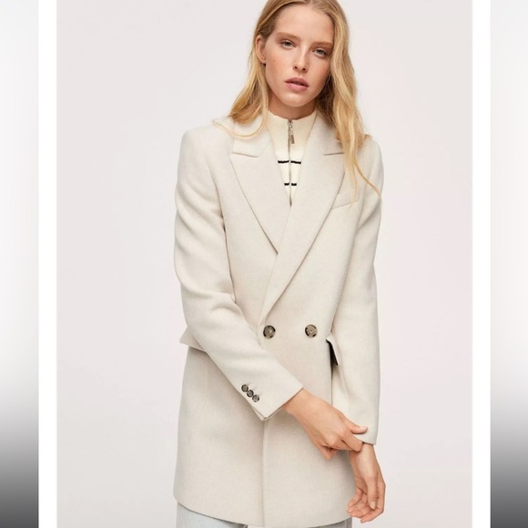 Mango Wool Blend double-breasted coat - Picture 1 of 13